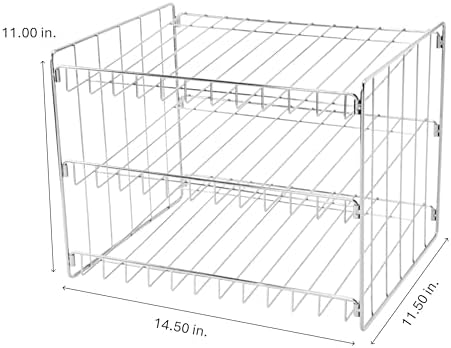 Kitchen Details 3-Tier Can Organizer, Holds 36 Cans, Chrome Steel