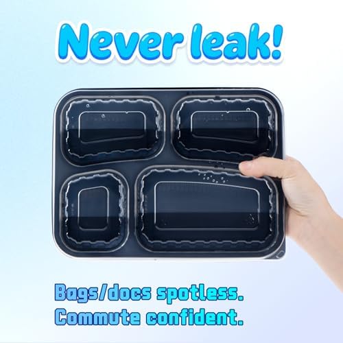 YANGRUI Meal Prep Containers 40 Pack 34 oz - Shrink-Wrapped No