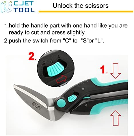 C.JET TOOL 10" Heavy Duty Carpet Cutter, Industrial Scissors