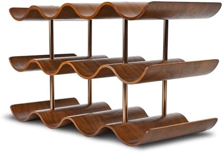 Countertop Wine Rack - 12 Bottle Freestanding Wine Bottle Holder Stand