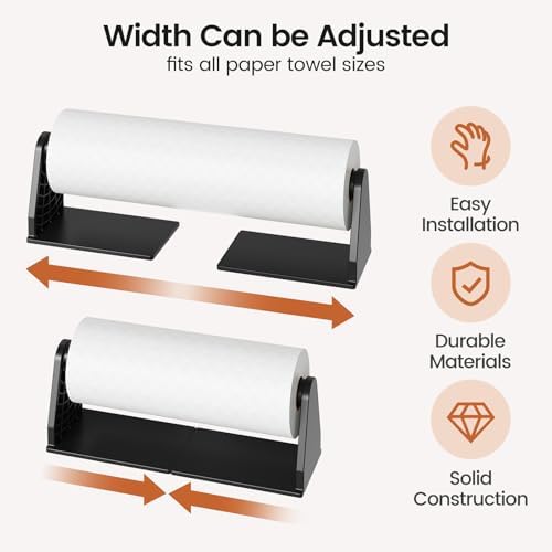 Magnetic Adjustable Paper Towel Holder, No-Drill