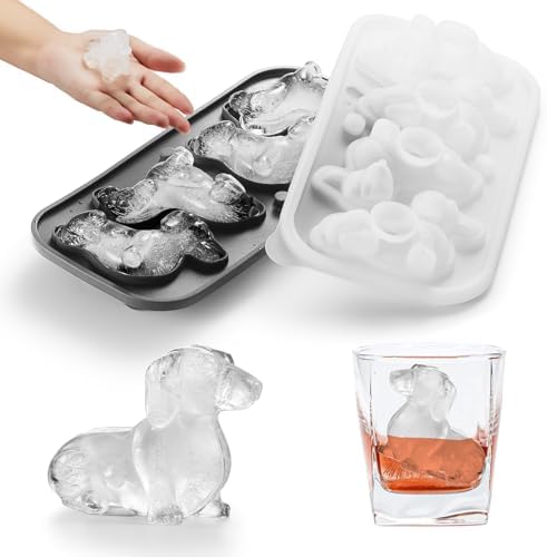 Nax Caki 3D Dachshund Dog Ice Cube Mold Fun Shapes, Dachshund Gifts
