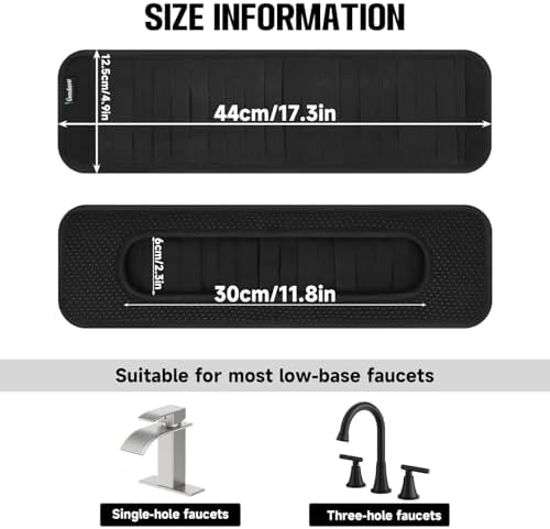 Faucet Mat for Bathroom Sink - Easy to Clean, Anti-Slip Splash Guard