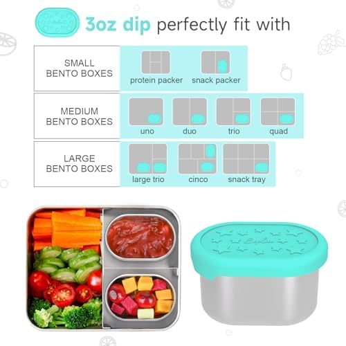 SOPHICO 3 oz Sauce Salad Dressing Container with Silicone