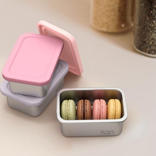 3-Pack Stainless Steel Snack Containers with Lids
