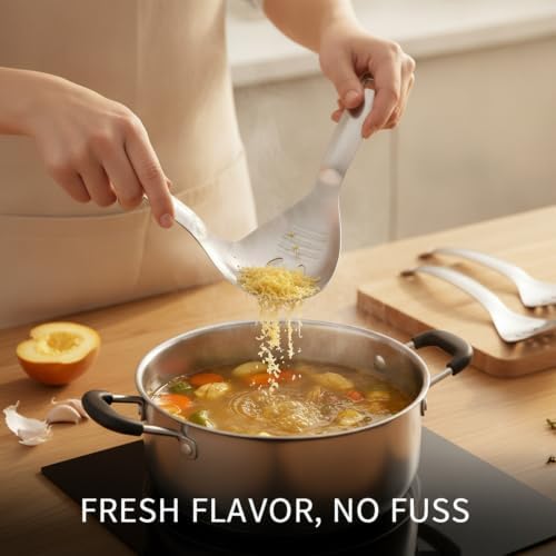 Stainless Steel Grater Spoon for Ginger, Garlic & Soft Fruits - Direct