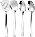 Zhehao 4 Pcs Stainless Steel Cooking Utensils Set Spatula Set, Silver
