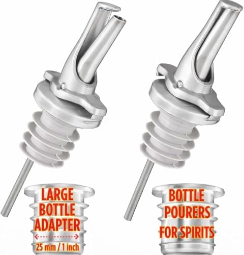 3-in-1 Airtight Liquor Bottle Pourers & Olive Oil Spouts with Built-in