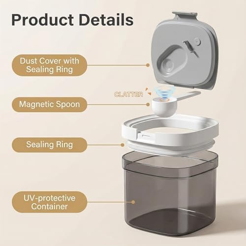 Leezmark 2 Pack Airtight Coffee Canister with Scoop, 27 Fl.Oz Coffee