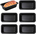 Lawei 6 Piece Non-Stick Mini Loaf Pan - 3.5 x 6 Inch Carbon Steel