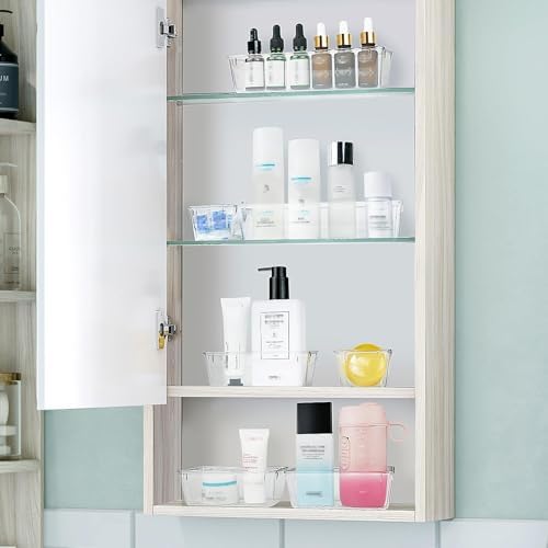 25 PCS Clear Plastic Drawer Organizer, Makeup Organizers and Storage