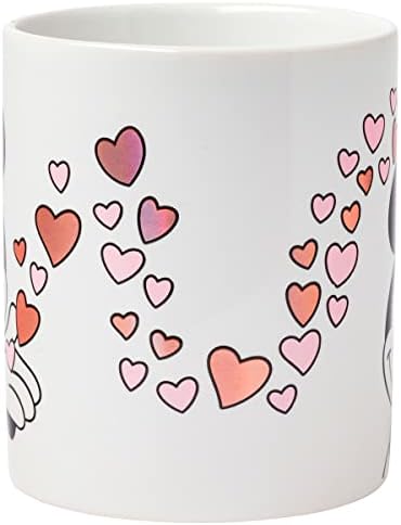 Silver Buffalo Disney Minnie and Mickey Kiss, 2 Pack Ceramic Mug Set