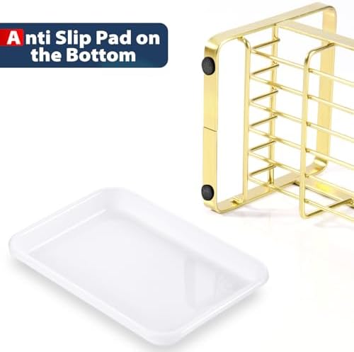 HULISEN Kitchen Sponge Holder, 304 Stainless Steel, Gold