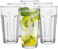 500ml Drinking Glass Set of 6 | Clear Tumbler Water Glasses for