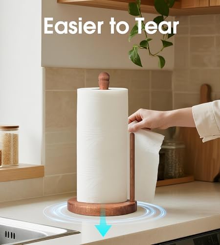 Acacia Wood Paper Towel Holder for Jumbo Rolls