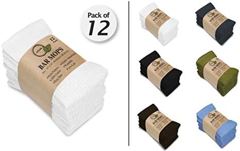 Towels Kitchen Bar Mops Towels, Pack of 12 Towels - 16 x 19 Inches