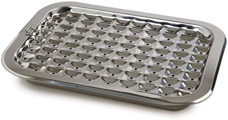 Norpro 274 Stainless Steel Broil/Roast Pan Set, 17 inch, Silver