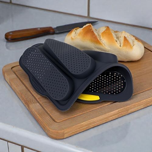 French Bread Hoagie Sub Roll Baking Pans 4-slot Mold, Non Stick