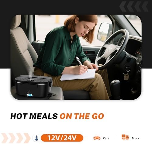 Heated Lunch Box, 120W, 1.5L Stainless Steel Container