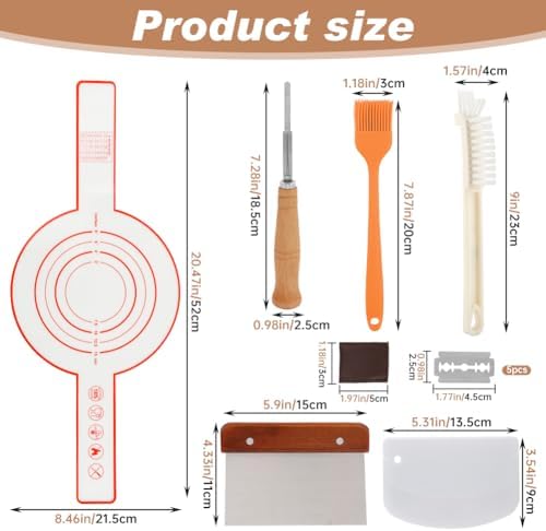 Dough Whisk with Sourdough Scoring Tool,Bread Making Tools and Baking