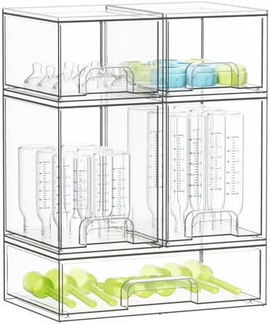 SpaceAid Baby Bottle Storage Organizer, 5 Pack, 15.4"H