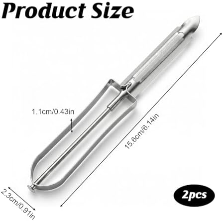2Pcs Stainless Steel Peeler, Potato Peeler, Vegetable Peelers for