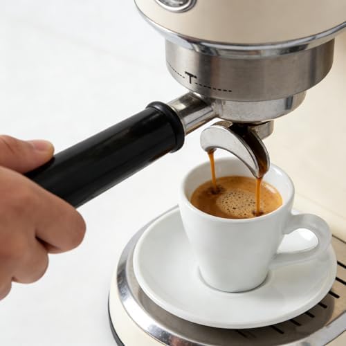 Espresso Cups Set of 6, 2.8 oz White Espresso Cups and Saucers