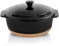 HVH Ceramic Casserole Dish with Lid Oven Safe, 2 Quart Round Casserole