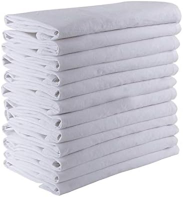 DG Collections 100% Cotton Flour Sack Towels – 12 Pack, 27x27 Inches