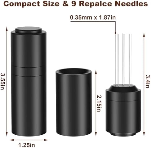 WDT Espresso Distribution Tools,Espresso Stirrer Tool,Black