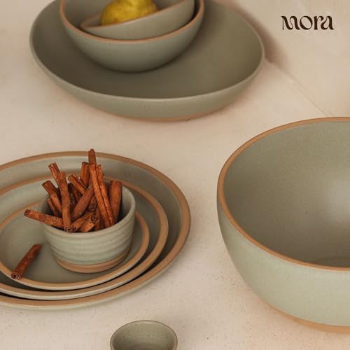 Mora Micro Ramekins Set of 4, 6oz Ceramic Pottery Baking Dishes