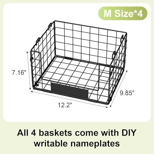 JKsmart 4 Pack XL Stackable Wire Baskets