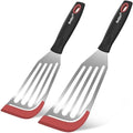 Beijiyi 2-Piece Silicone Fish Spatula for Nonstick Cookware, Heat