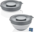 Hakan Collapsible Mixing Bowl with Lid | 3.3QT Silicone & Plastic