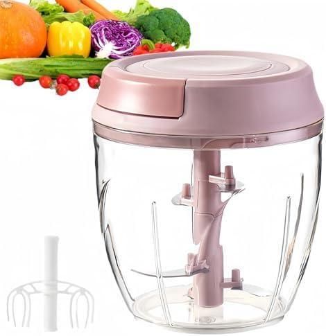 Manual Food Processor, Garlic Mincer Hand Cutter, Vegetable Chopper