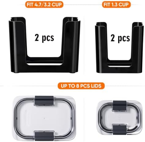 4 Pcs Lids Organizer for Rubbermaid Brilliance Lids