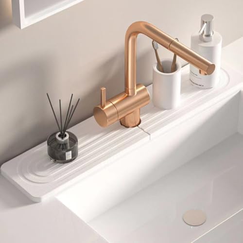 Quick Drying Stone Faucet Mat for Kitchen Sink,Diatomite Sink Tray