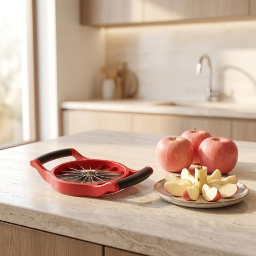 Extra Large Apple Slicer and Corer, 16-Slice Fruit Cutter for Kitchen