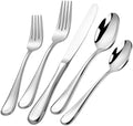 40 Pieces Heavy Silverware Set, 18/10 Stainless Steel Flatware Set for 8