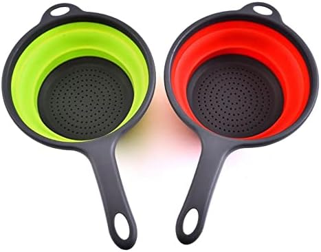 Vctitil Foldable Space-Saving Silicone Colander Strainer Colander Dish