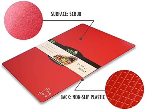 Cutting Board Mats Flexible Plastic Colored Mats with Food Icons