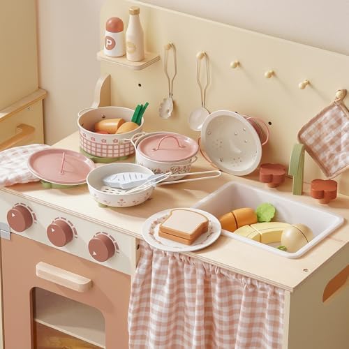 ROBUD Play Pots and Pans Sets for Kids Kitchen, Play Kitchen