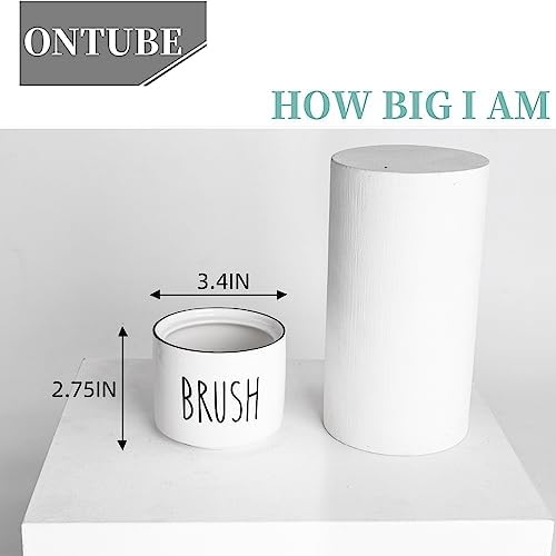 ONTUBE Ceramic Dish Brush Holder, White