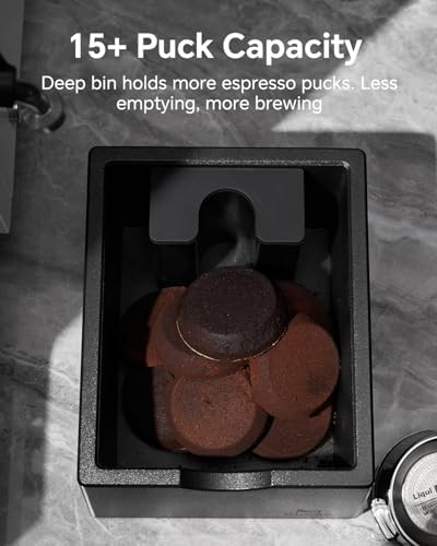 Espresso Knock Box, Solid ABS Coffee Grounds Dump Bin, Shock-Absorbent