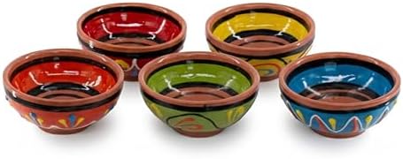 Spanish Terracotta 5-Piece Tiny Super Small Mini-Bowl (Pinch Bowls)
