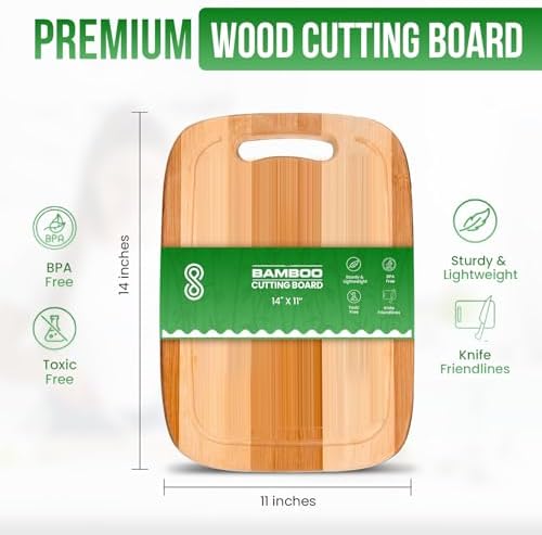 Wood Cutting Boards for Kitchen - Bamboo Cutting Board Cutting Boards