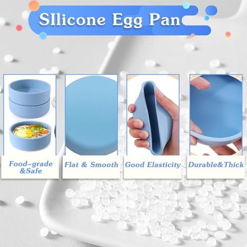 3Pcs ZHYEEDAA Air Fryer Egg Mold,Silicone Egg Molds, Individual Egg