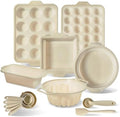 COOK WITH COLOR 17 Pc. Silicone Baking Pan Set - Non-Stick & Easy