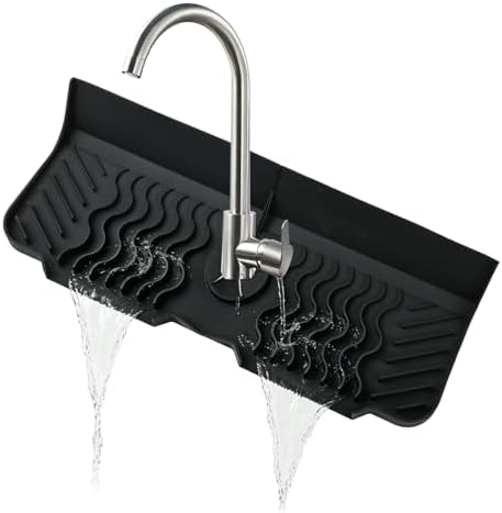 Craftdady 17.5'' Faucet Mat for Kitchen Sink Silicone Sink Splash