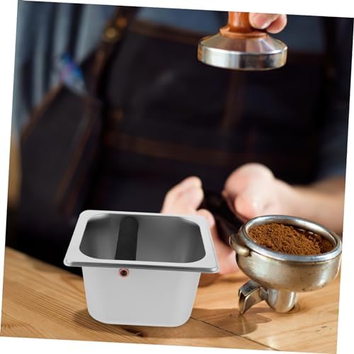 Stainless Steel Espresso Knock Box for Coffee Bar, 1.7L Used Grounds